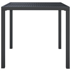 Table de jardin anthracite 80x80x72 cm acier 
