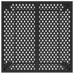 Table de jardin anthracite 80x80x72 cm acier 