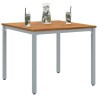 Table de jardin 90 x 90 x 75 cm en bois d'acacia massif et métal 