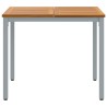Table de jardin 90 x 90 x 75 cm en bois d'acacia massif et métal 