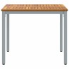 Table de jardin 90 x 90 x 75 cm en bois d'acacia massif et métal 