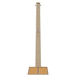 Douche de jardin Beige 60x80x214 cm Poly Rattan 