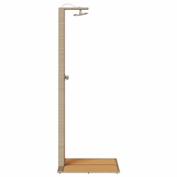 Douche de jardin Beige 60x80x214 cm Poly Rattan 