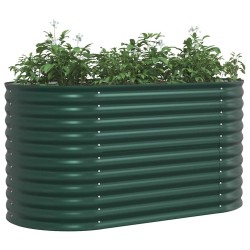 Jardinière Élevée Verte 160x80x81 cm Acier Galvanisé 