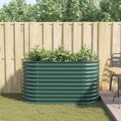 Jardinière Élevée Verte 160x80x81 cm Acier Galvanisé 