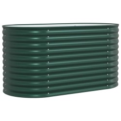 Jardinière Élevée Verte 160x80x81 cm Acier Galvanisé 