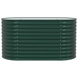 Jardinière Élevée Verte 160x80x81 cm Acier Galvanisé 