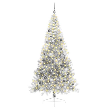 Sapin de Noël artificiel Argent 240 cm PET 