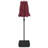 Parasol de jardin à double tête rouge bordeaux 316x145 cm 