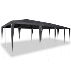 Tente de fête anthracite 8x4 m PE 