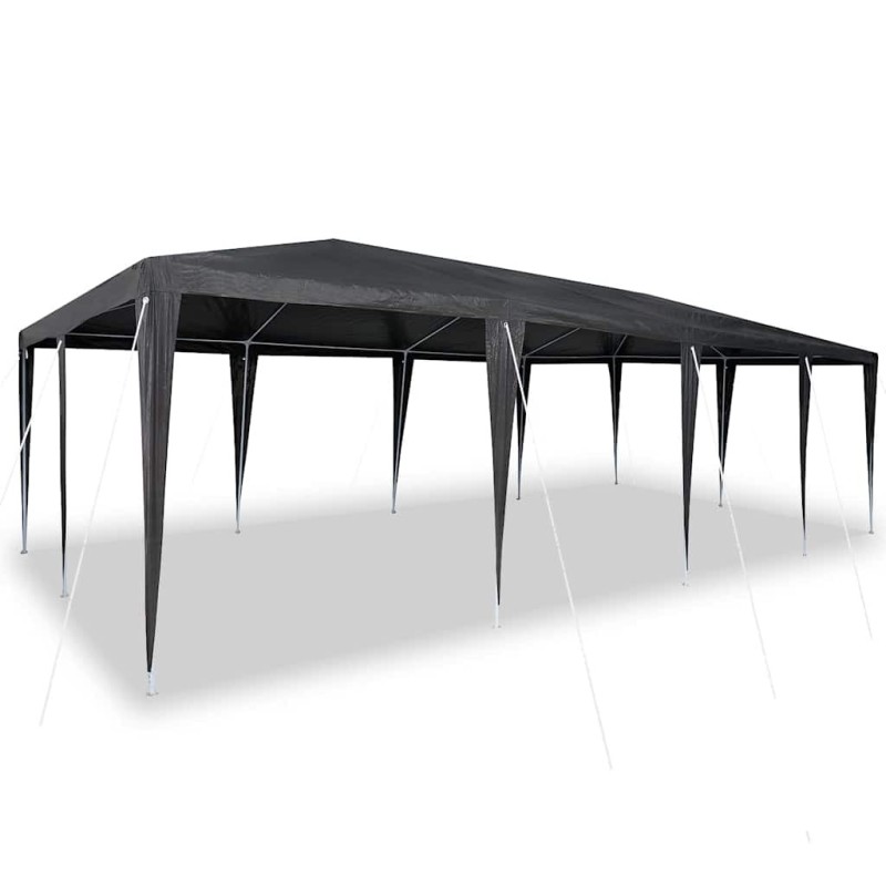 Tente de fête anthracite 8x4 m PE 