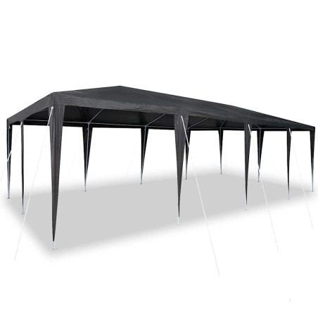 Tente de fête anthracite 8x4 m PE 