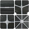 Tente de fête anthracite 8x4 m PE 