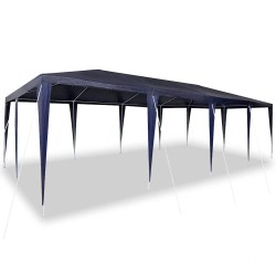 Tente de fête bleue 8x4 m PE 