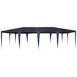 Tente de fête bleue 8x4 m PE 
