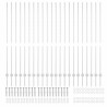 Poteaux de clôture argentés 44 pcs Argent Acier galvanisé 