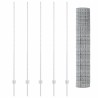 Euro Clôture avec 10 Pieux Argent 1,6x10 m Acier 