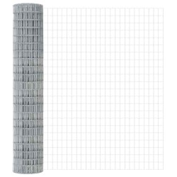 Euro Clôture avec 10 Pieux Argent 1,6x10 m Acier 