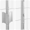 Euro Clôture avec 10 Pieux Argent 1,6x10 m Acier 