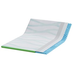 Coussins de Matelas Blanc et vert 140 x 190 cm 