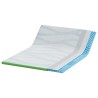 Coussins de Matelas Blanc et vert 140 x 190 cm 