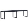 Banc de jardin 180 cm Panneau PS Noir 