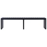Banc de jardin 180 cm Panneau PS Noir 