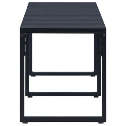 Banc de jardin 180 cm Panneau PS Noir 
