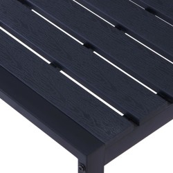Banc de jardin 180 cm Panneau PS Noir 