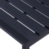Banc de jardin 180 cm Panneau PS Noir 