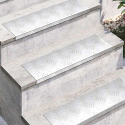 Marches d'Escalier Aluminium - Paquet de 15, Antidérapant, 60x18 cm 