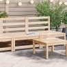 Canapés centraux de jardin 2 pcs Bois de pin massif 