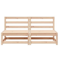 Canapés centraux de jardin 2 pcs Bois de pin massif 