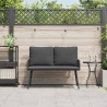 Banc de jardin Noir 114x64x78 cm Poly Rattan 