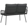 Banc de jardin Noir 114x64x78 cm Poly Rattan 