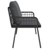 Banc de jardin Noir 114x64x78 cm Poly Rattan 