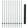Set de clôture de jardin Lot de 2 Vert Métal, Plastique 