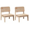 Chaises de jardin lot de 2 60x52,5x72 cm bois massif de pin 