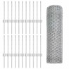 Poteaux de clôture 11 pcs U-Channel 40 cm en acier galvanisé 