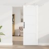 Porte coulissante avec kit de quincaillerie blanche 73.5x198.5 cm en bois massif de pin 