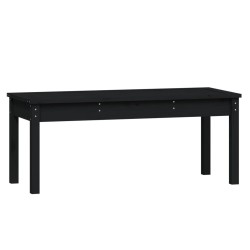 Banc de jardin noir 109x44x45 cm bois massif de pin 