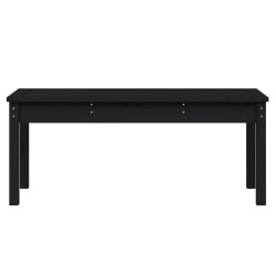 Banc de jardin noir 109x44x45 cm bois massif de pin 