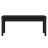 Banc de jardin noir 109x44x45 cm bois massif de pin 