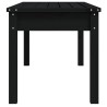 Banc de jardin noir 109x44x45 cm bois massif de pin 