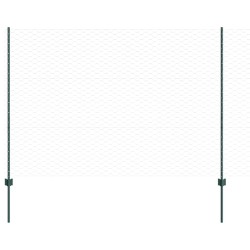 Poteaux de Clôture 5 pcs U-Channel Vert 150 cm Acier 