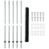 Poteaux de Clôture 5 pcs U-Channel Vert 150 cm Acier 