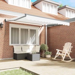 Store manuel rétractable blanc 350 x 250 cm 