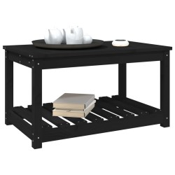 Table de jardin noir 82,5x50,5x45 cm bois massif de pin 