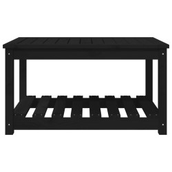 Table de jardin noir 82,5x50,5x45 cm bois massif de pin 