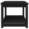 Table de jardin noir 82,5x50,5x45 cm bois massif de pin 